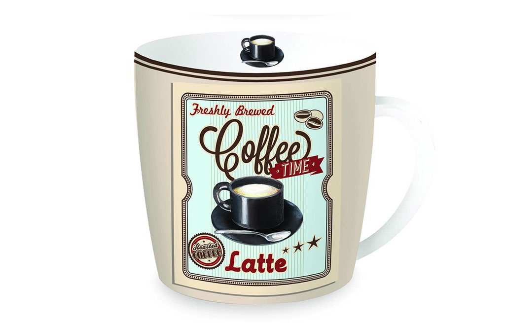 Чаша в метална кутия VINTAGE LATTE – изображение-1