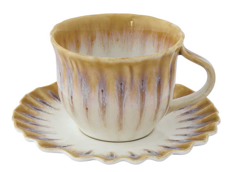 Чаша за чай с чинийка OCEANIA OCRA – изображение-1