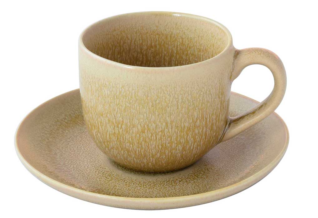 Чаша за чай с чинийка TERRA BROWN – изображение-1