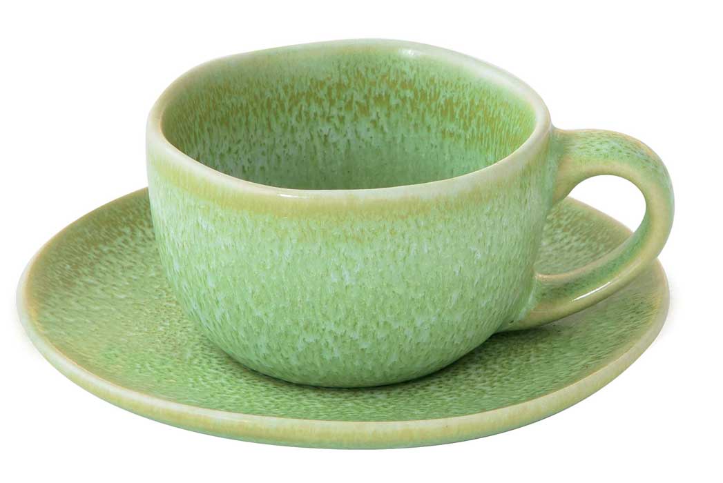 Чаша за кафе с чинийка TERRA GREEN – изображение-1