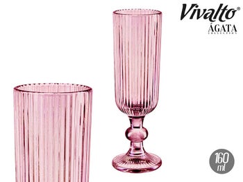 Чаша за шампанско PINK STRIPES 160 мл – изображение-1