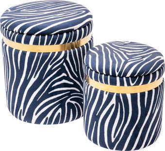 Sanduk Tabure Wild Zebra (2/Set) – slika-1.