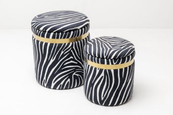 Pufy Wild Zebra 2-set – obraz-1