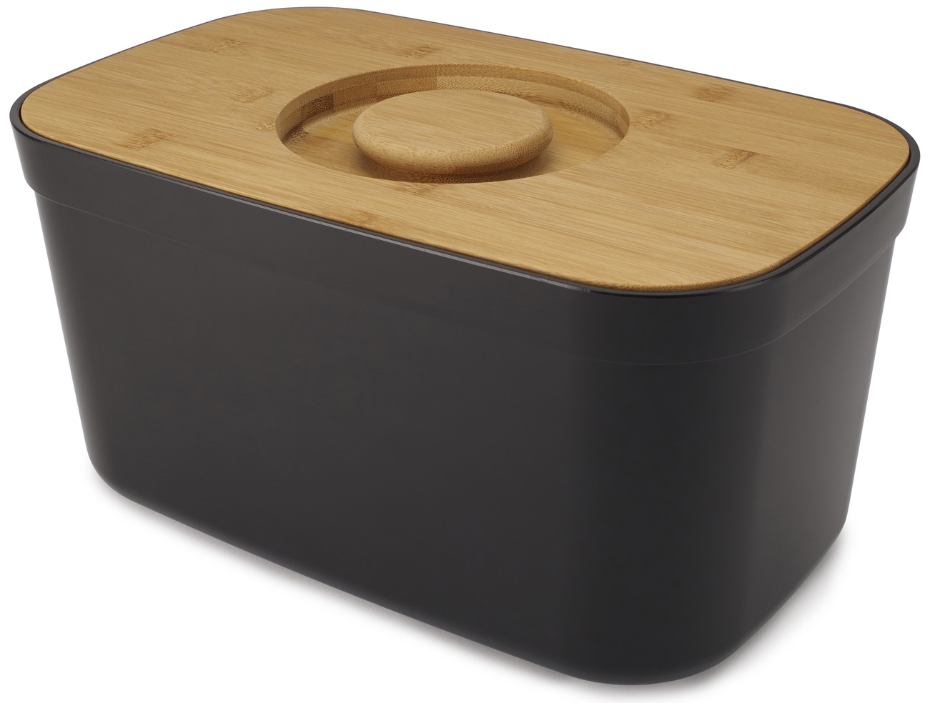 Chlebak z deską do krojenia Bamboo czarny – obraz-1