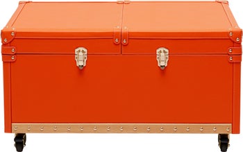 Stolik Kawowy Bar Monaco Pomarańczowy 89x50cm – obraz-1