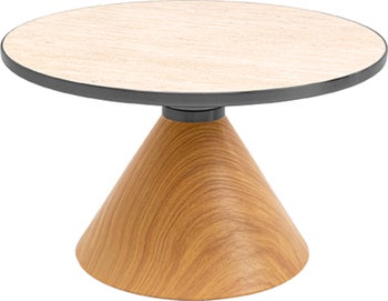 Kavos staliukas Cono Oak Travertin Ø70cm – paveikslėlis-1.