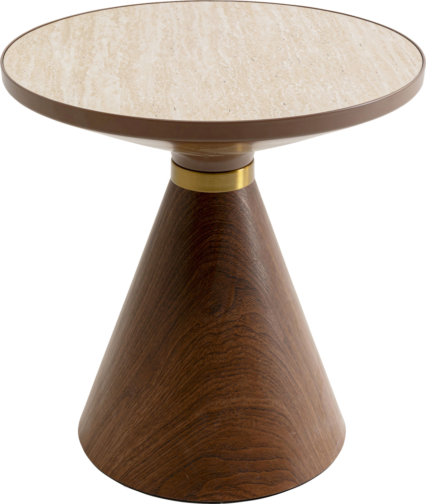 Klupski stolić Cono Travertin Ø50cm – slika-1.