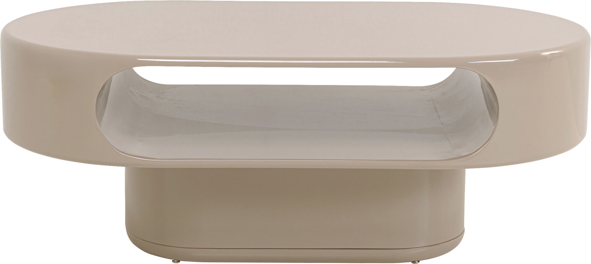 Stolik kawowy Glossy Taupe 160x100cm – obraz-1