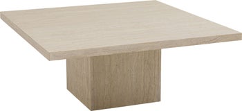 Travertino Dohányzóasztal 100x100cm – kép-1.