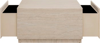 Soffbord Travertino Trunk, 80×60 cm – bild-1.