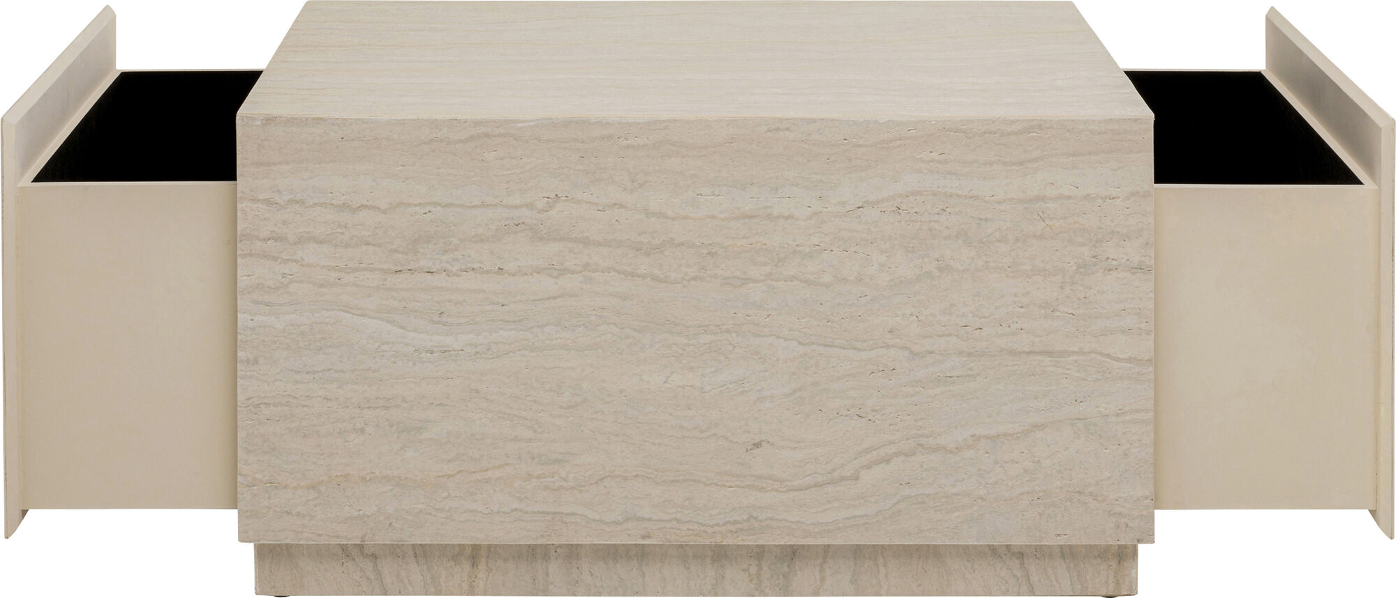 Stolik Kawowy Travertino Trunk 80x60cm – obraz-1