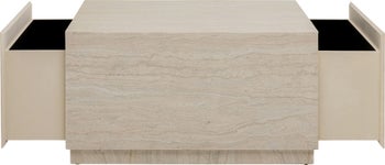 Stolik Kawowy Travertino Trunk 80x60cm – obraz-1