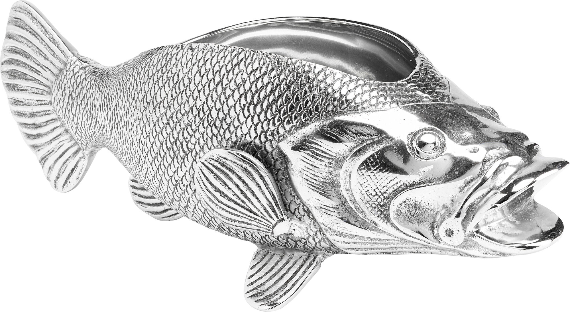 Cooler Pesce 64x18 cm srebrny – obraz-1