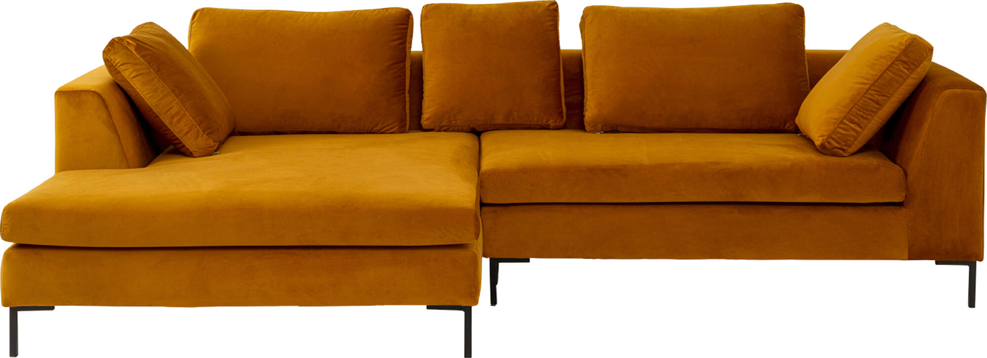 Narożnik Gianni Velvet złoty 290cm lewy – obraz-1