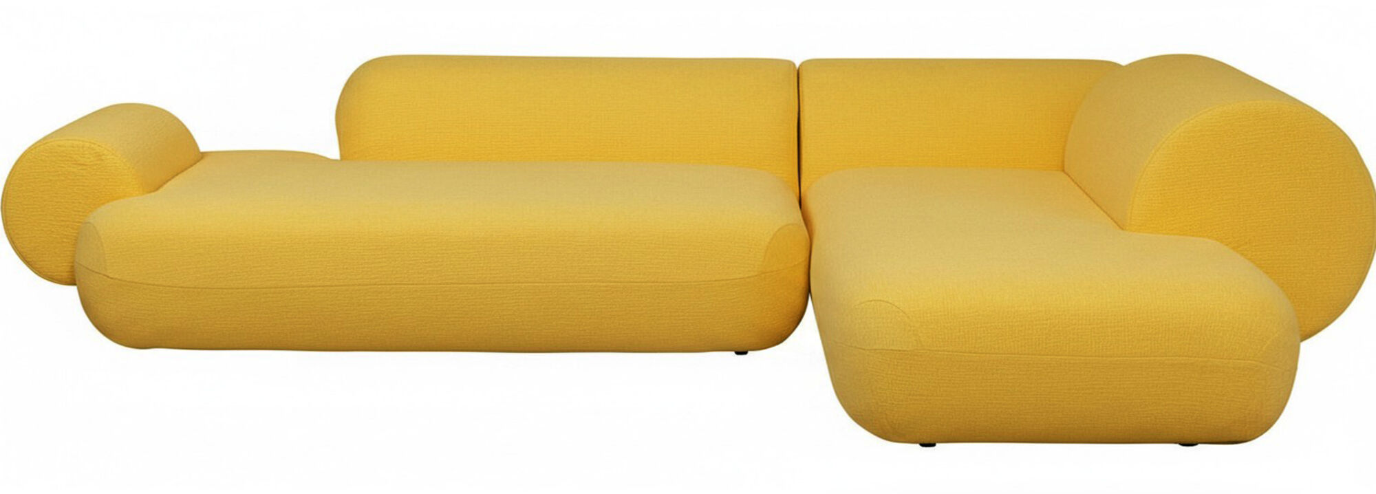 Sofá Esq. Dcha de borde suave. Amarillo – Imagen-1.