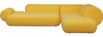 Hörnsoffa Soft Edge - Gul, Höger – bild-1.