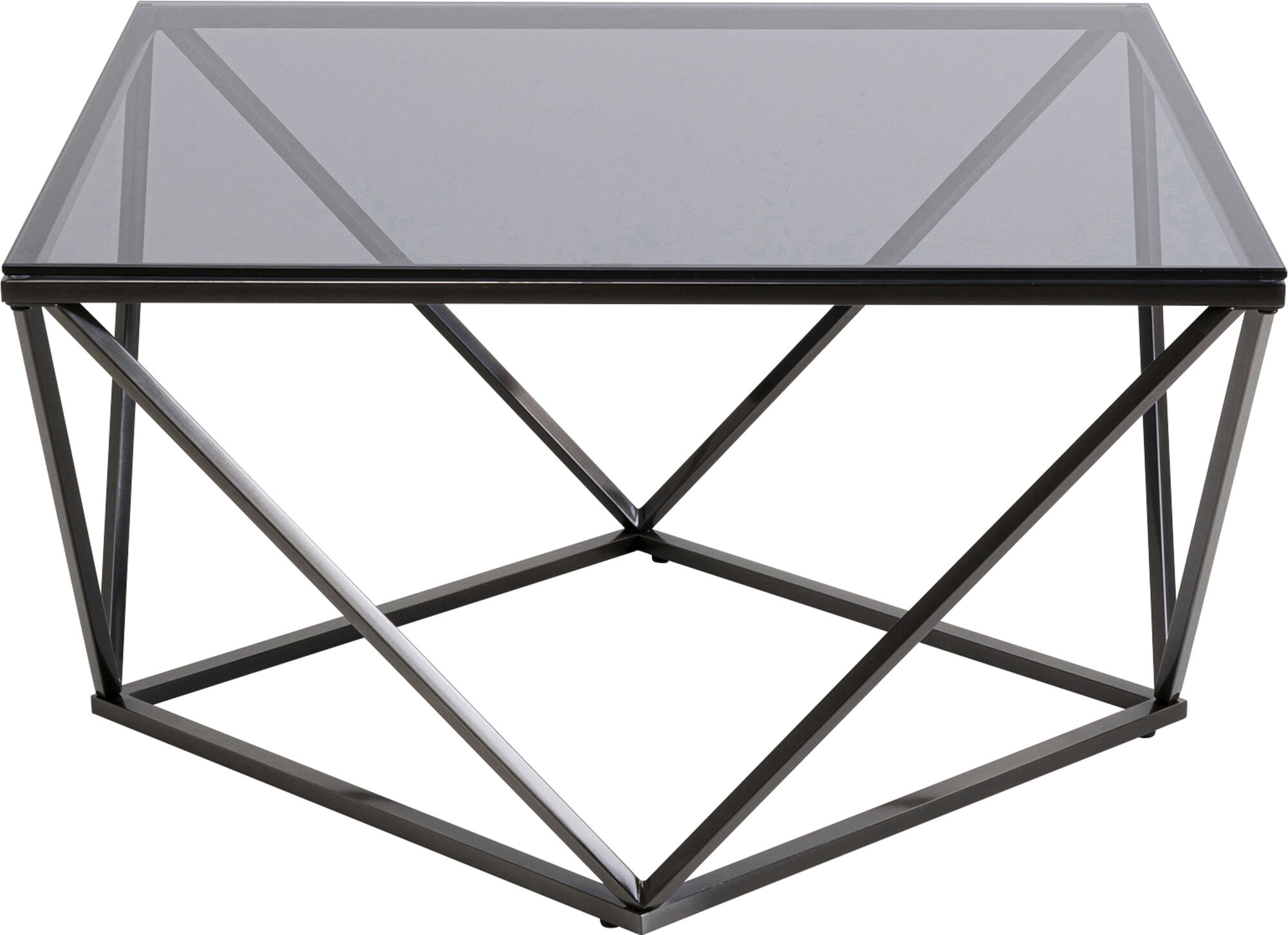 Graphite Christallo Dohányzóasztal 80x80cm – kép-1.