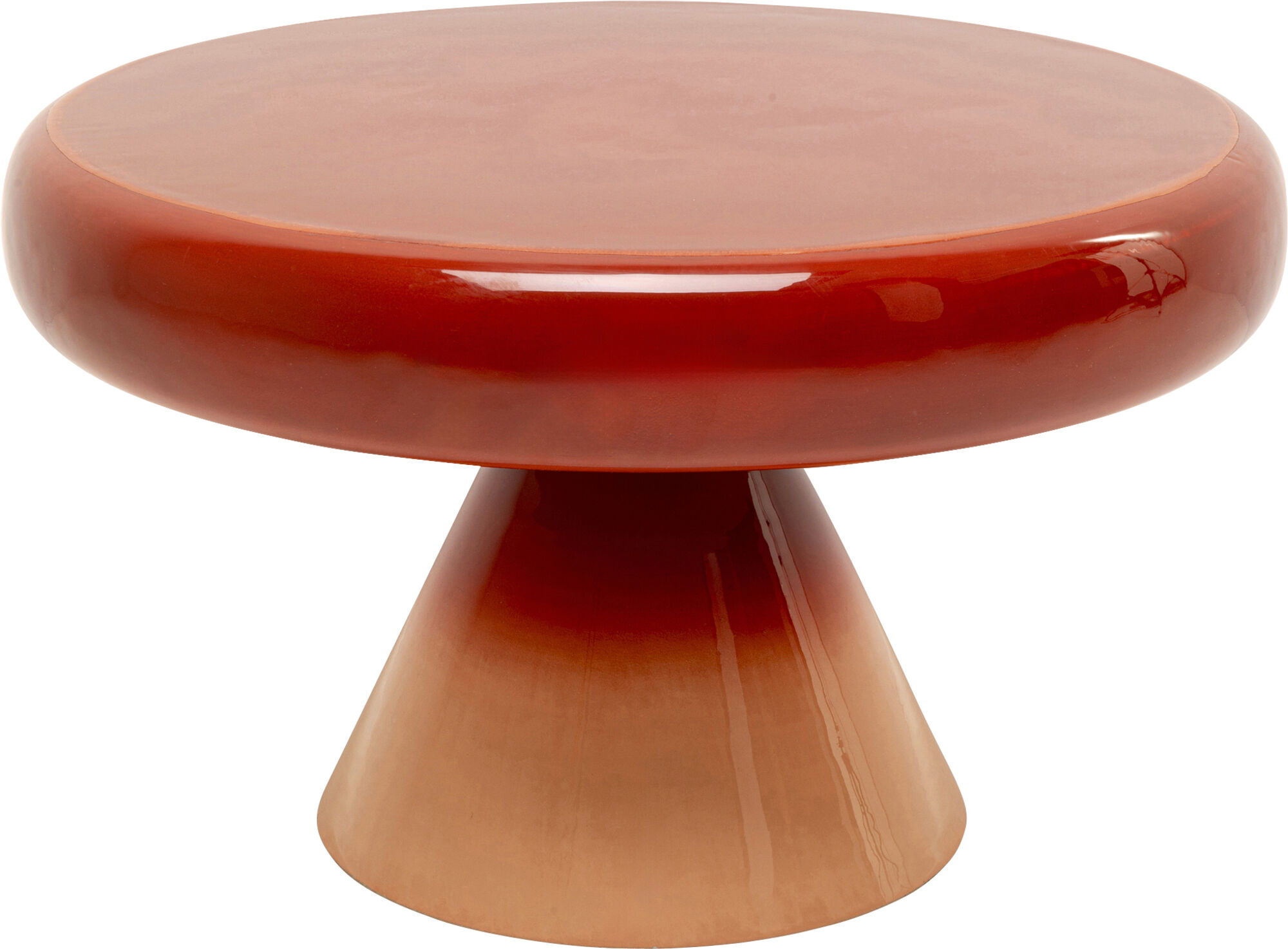 Masa de Cafea rotunda din otel maro/portocalie Ø60 cm Rici – imagine-1.