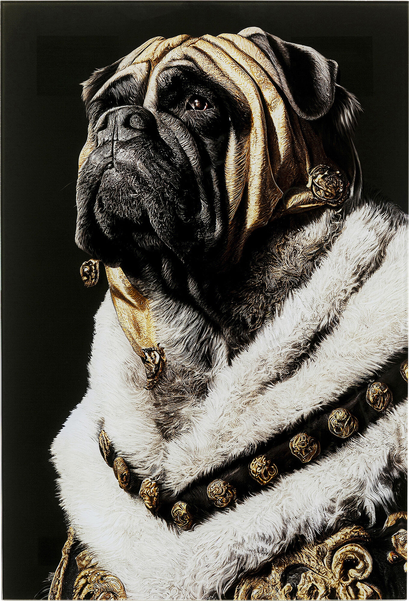 Cuadro cristal King Pug 40x60cm – Imagen-1.
