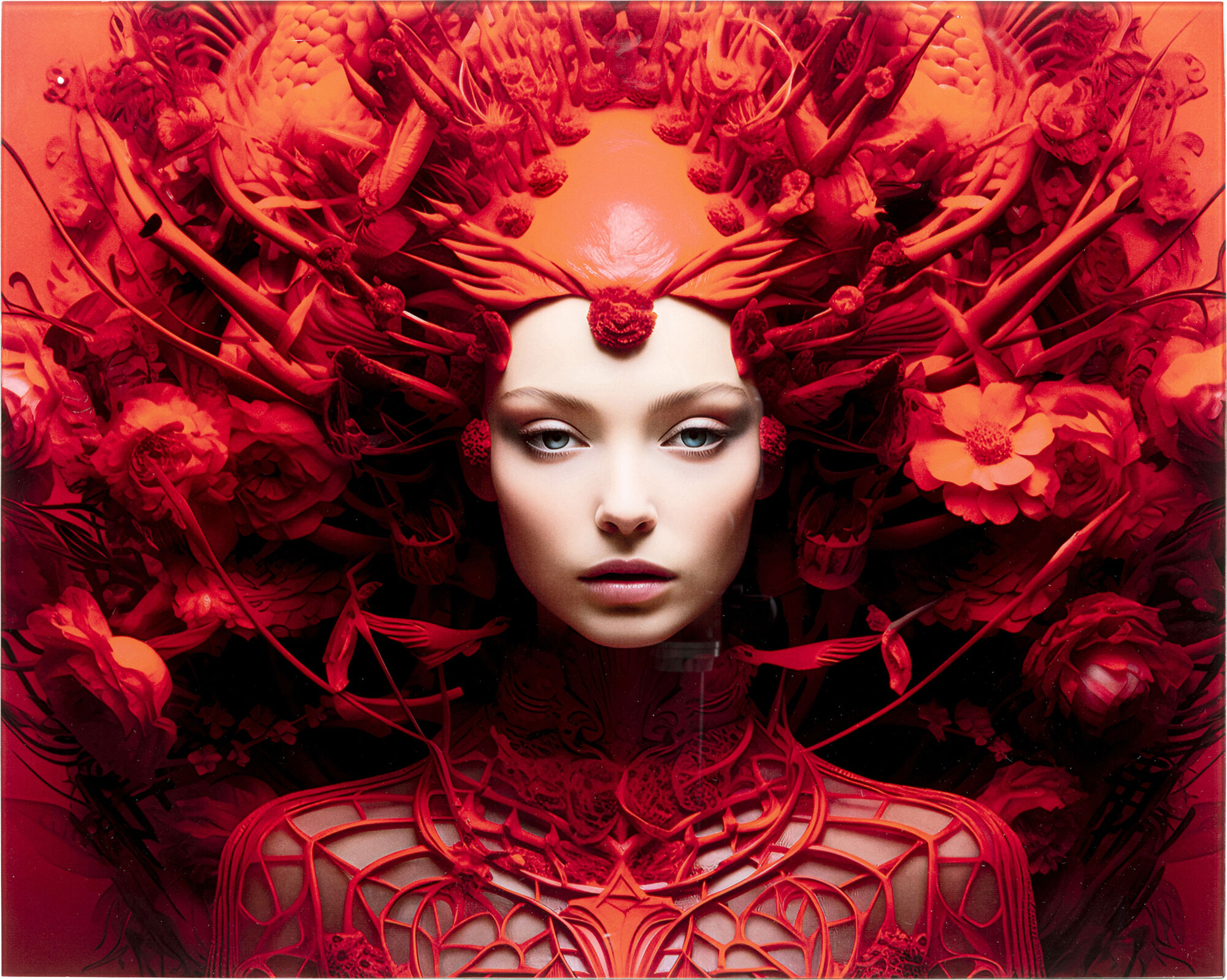 Cuadro en cristal Red All Over 50x40 cm – Imagen-1.