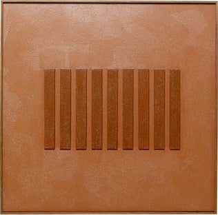 Cuadro en lienzo Art Row Brown 100x100 cm – Imagen-1.