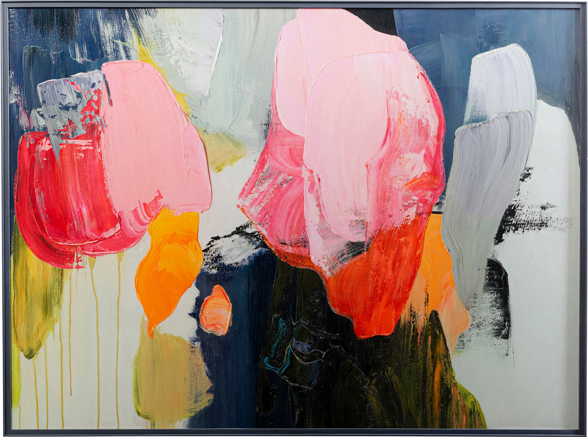 Cuadro enmarcado Abstract High Gloss Rosa 160x120cm – Imagen-1.