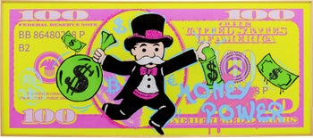 Cuadro enmarcado Graffiti Money 70x160cm – Imagen-1.