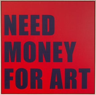 Cuadro enmarcado Need Money 80x80cm – Imagen-1.