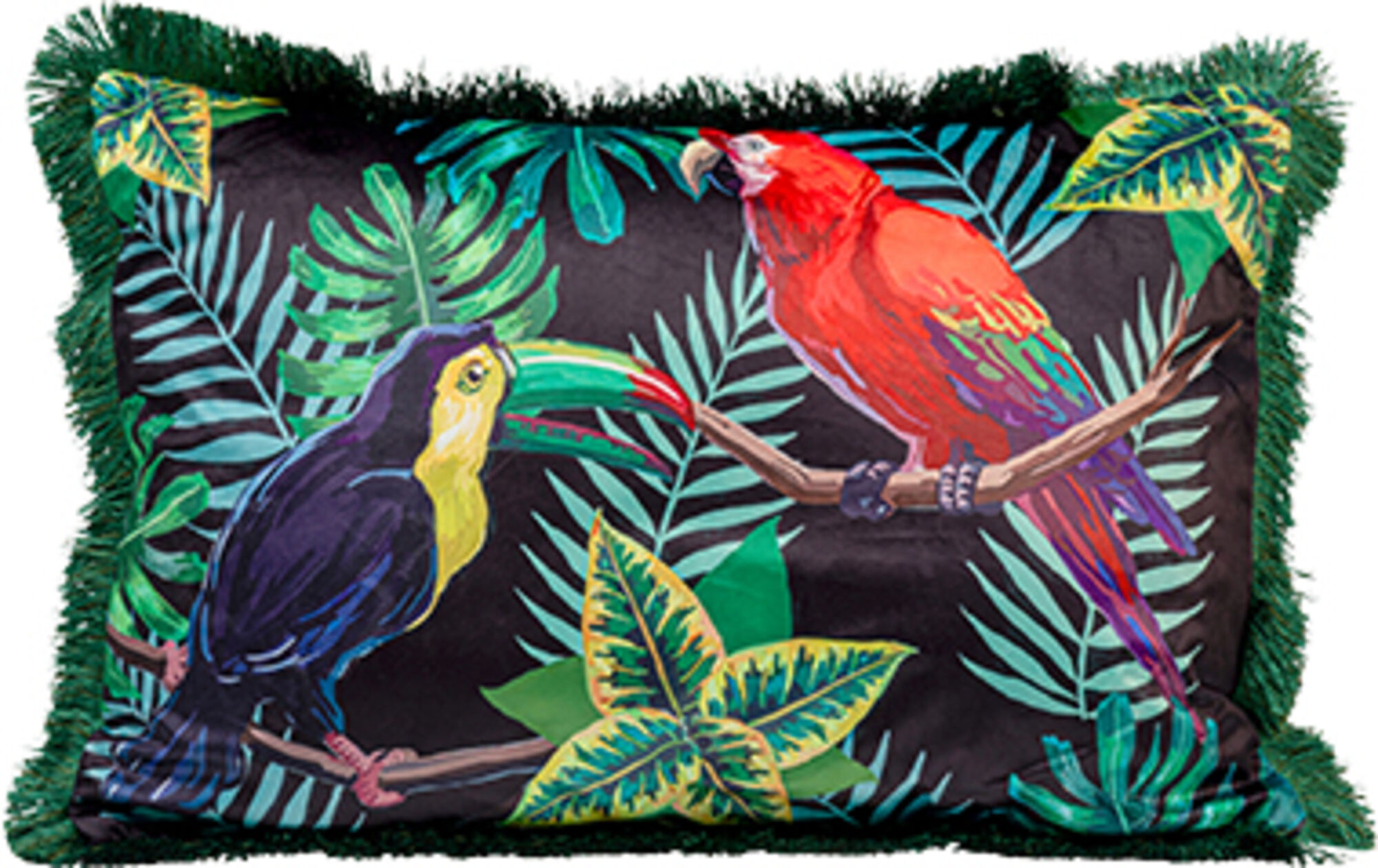 Poduszka dekoracyjna Jungle Birds 40x60cm – obraz-1