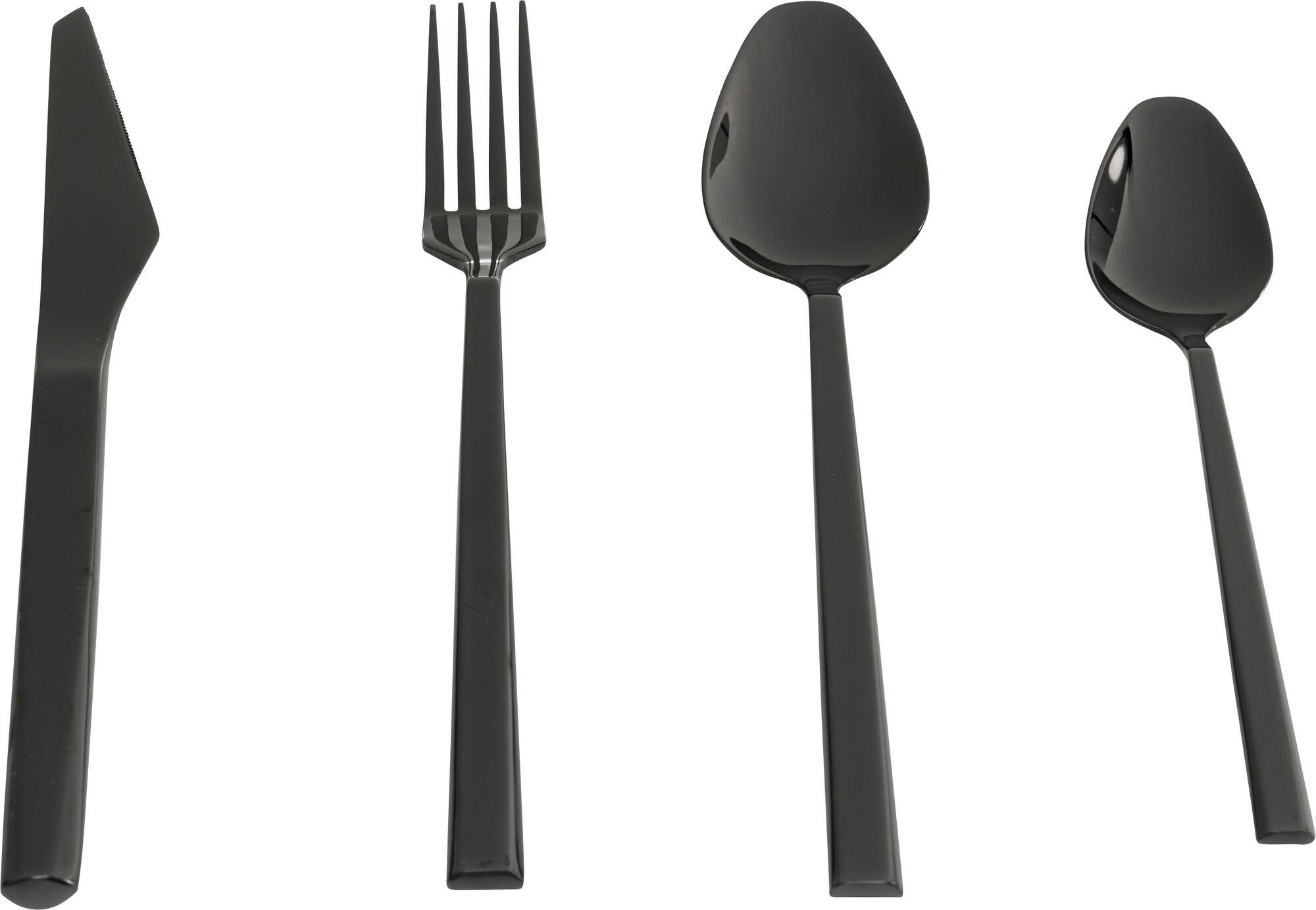 Cubiertos Adella Brillo Negro (16/piezas) – Imagen-1.
