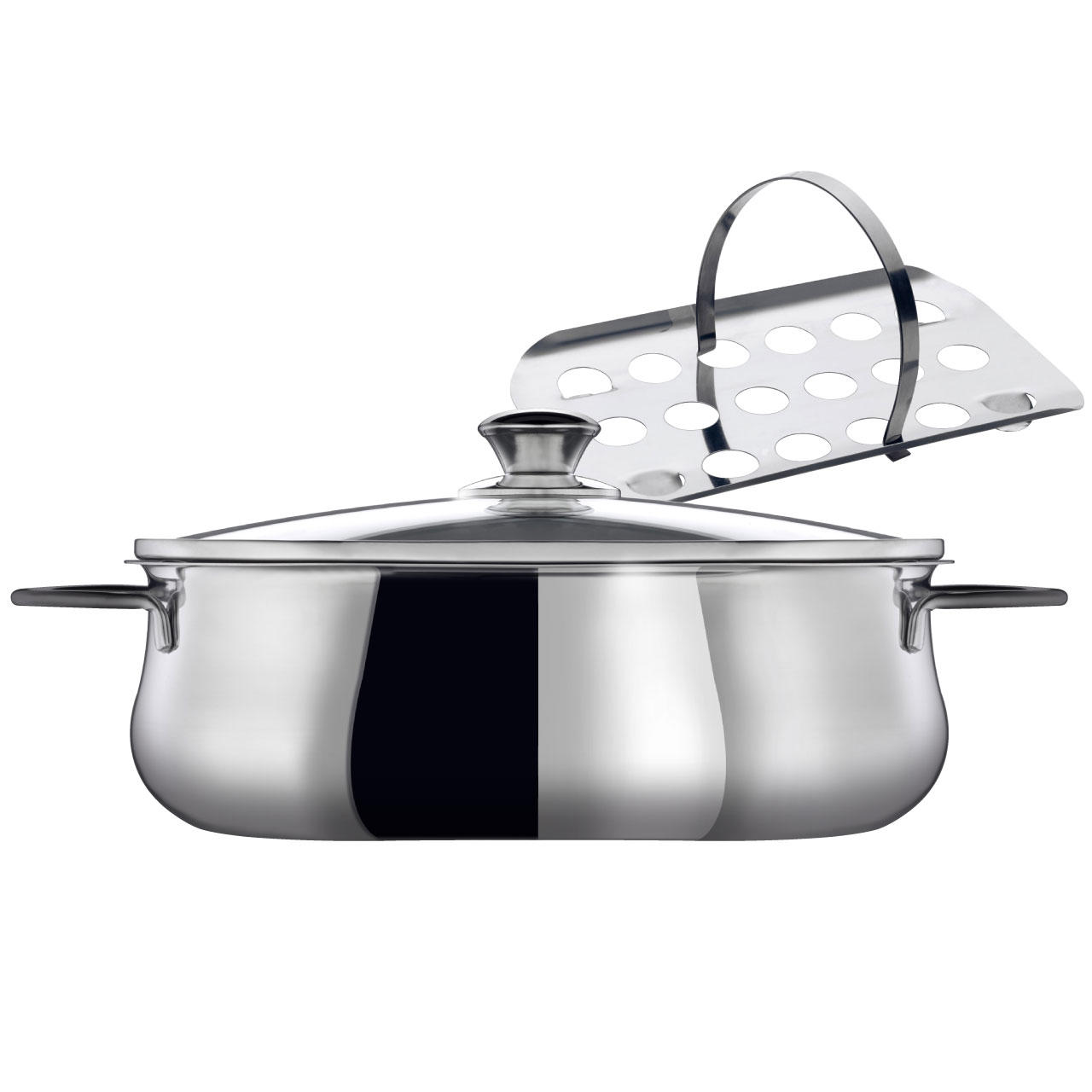 Дълбока тенджера с капак и решетка SUPERCHEF – изображение-1
