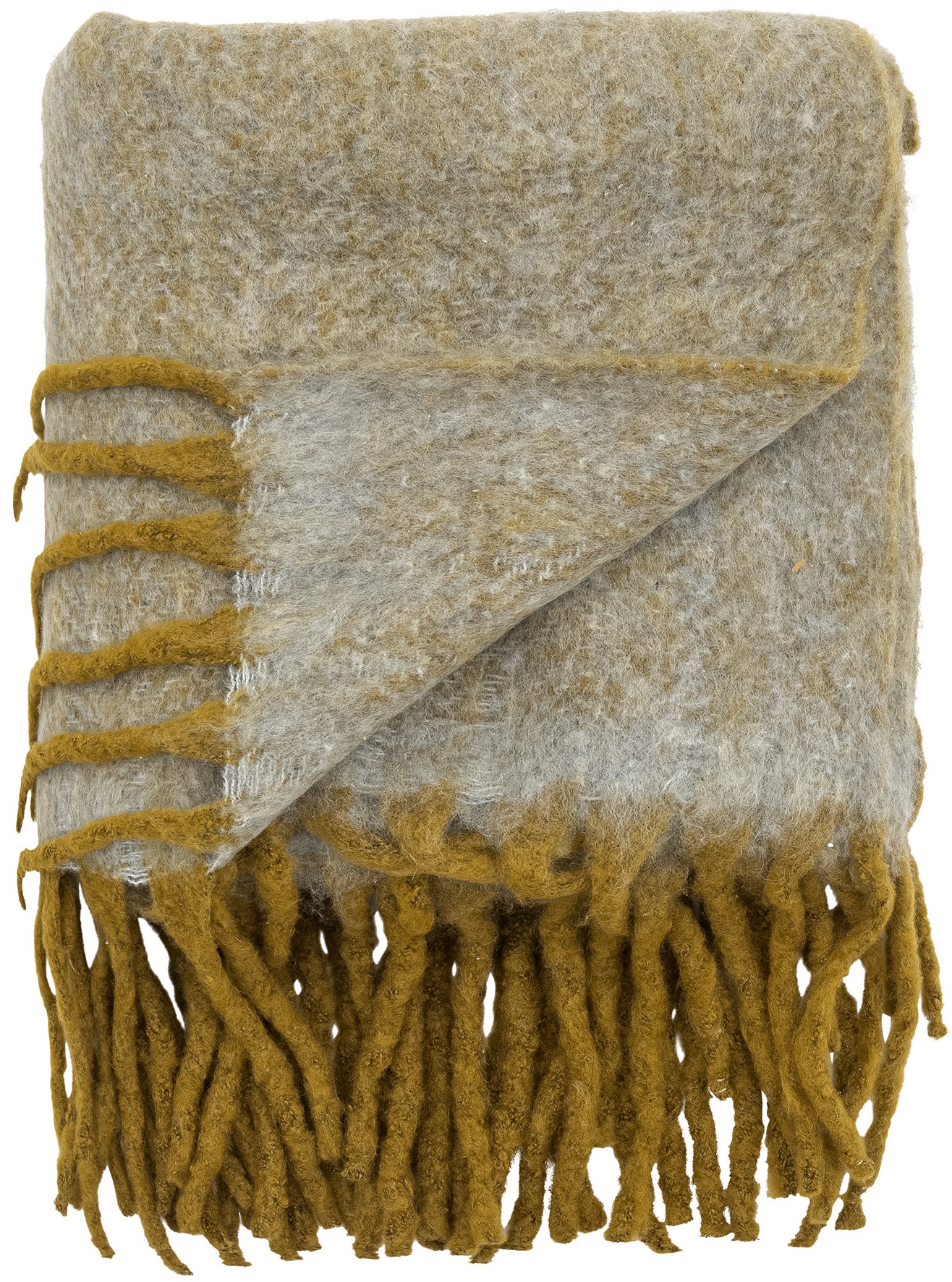 Koc żółty z akrylu 150x130 cm – obraz-1