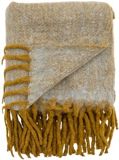 Koc żółty z akrylu 150x130 cm – obraz-1