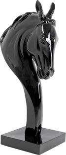 Fekete Horse Head Dekorációs Figura 180cm – kép-1.