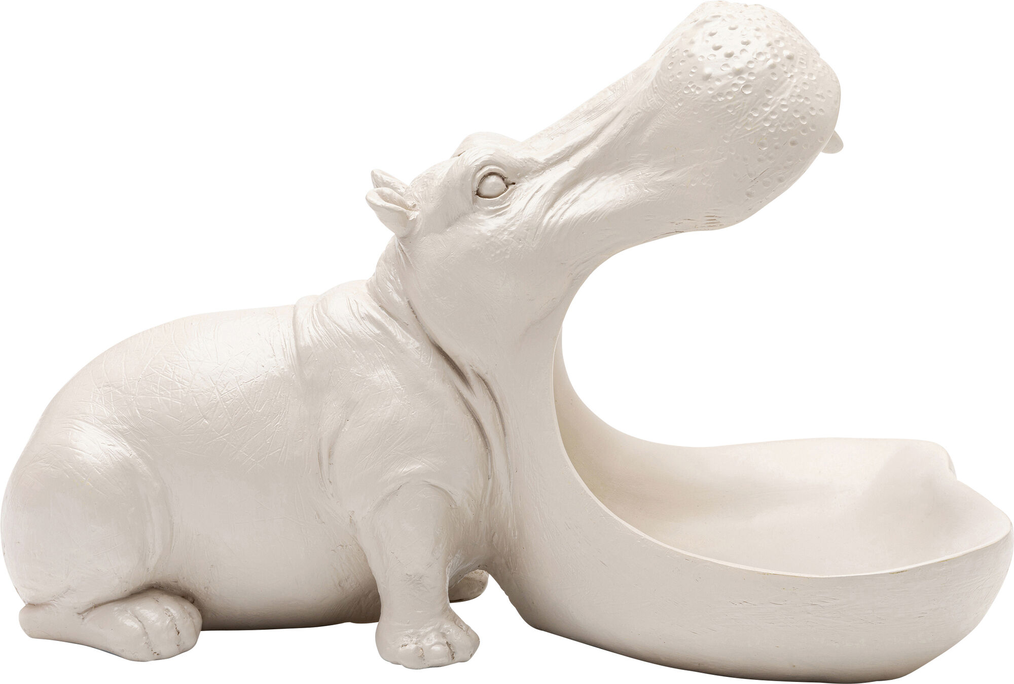 Skulptur Hungry Hippo - Flodhäst - Greige, 17 cm – bild-1.