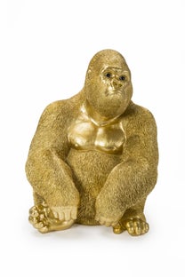 Figurina decorativa Monkey Gorilla Side Medium Auriu – imagine-1.