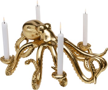 Figurka dekoracyjna Octopus złota 49cm – obraz-1