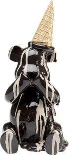 Figurka dekoracyjna Siedzący Gelato Bear Czarny 37cm – obraz-1