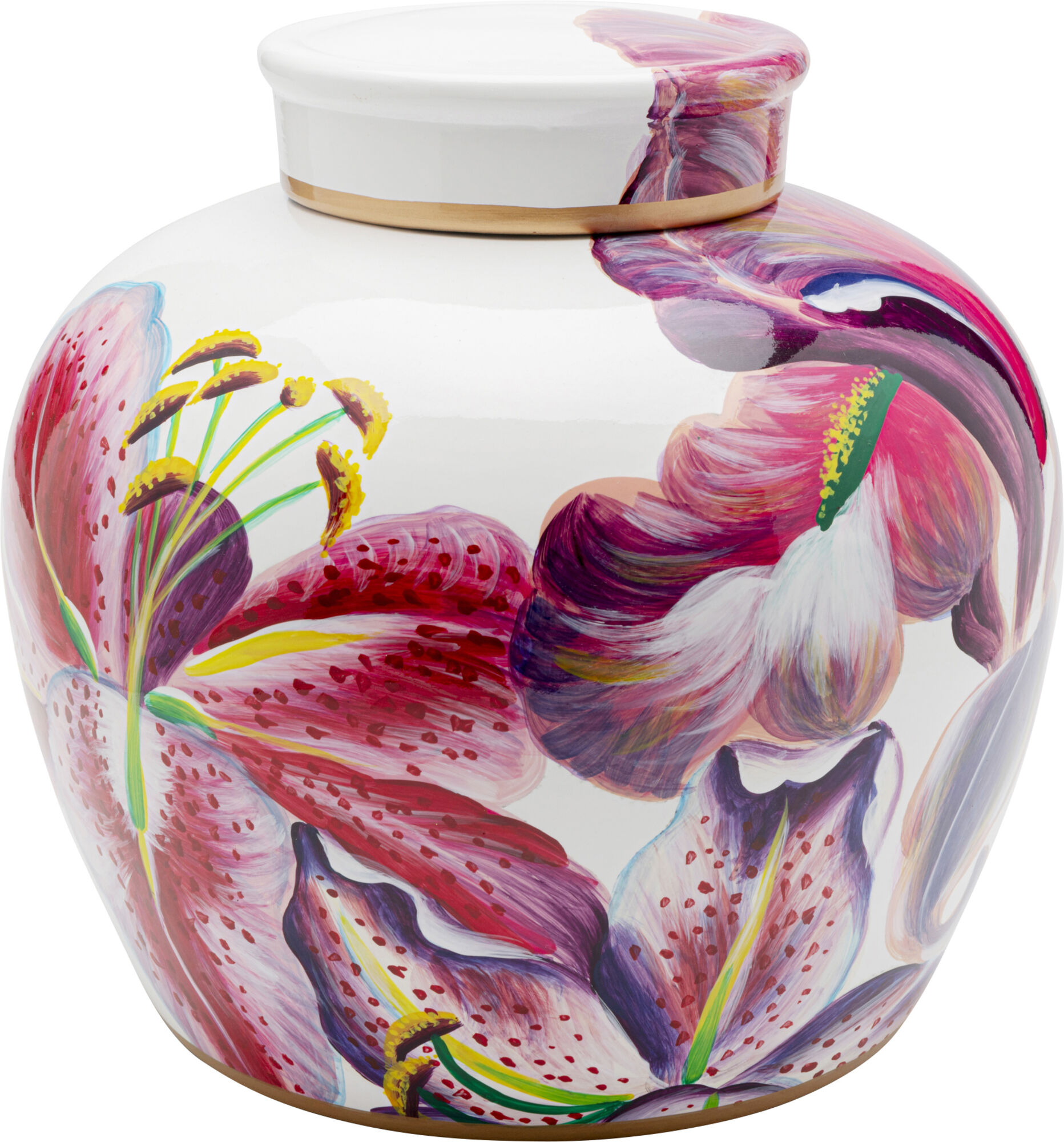 Dekoratyvinis stiklainis Lillies Pink Ø27cm – paveikslėlis-1.