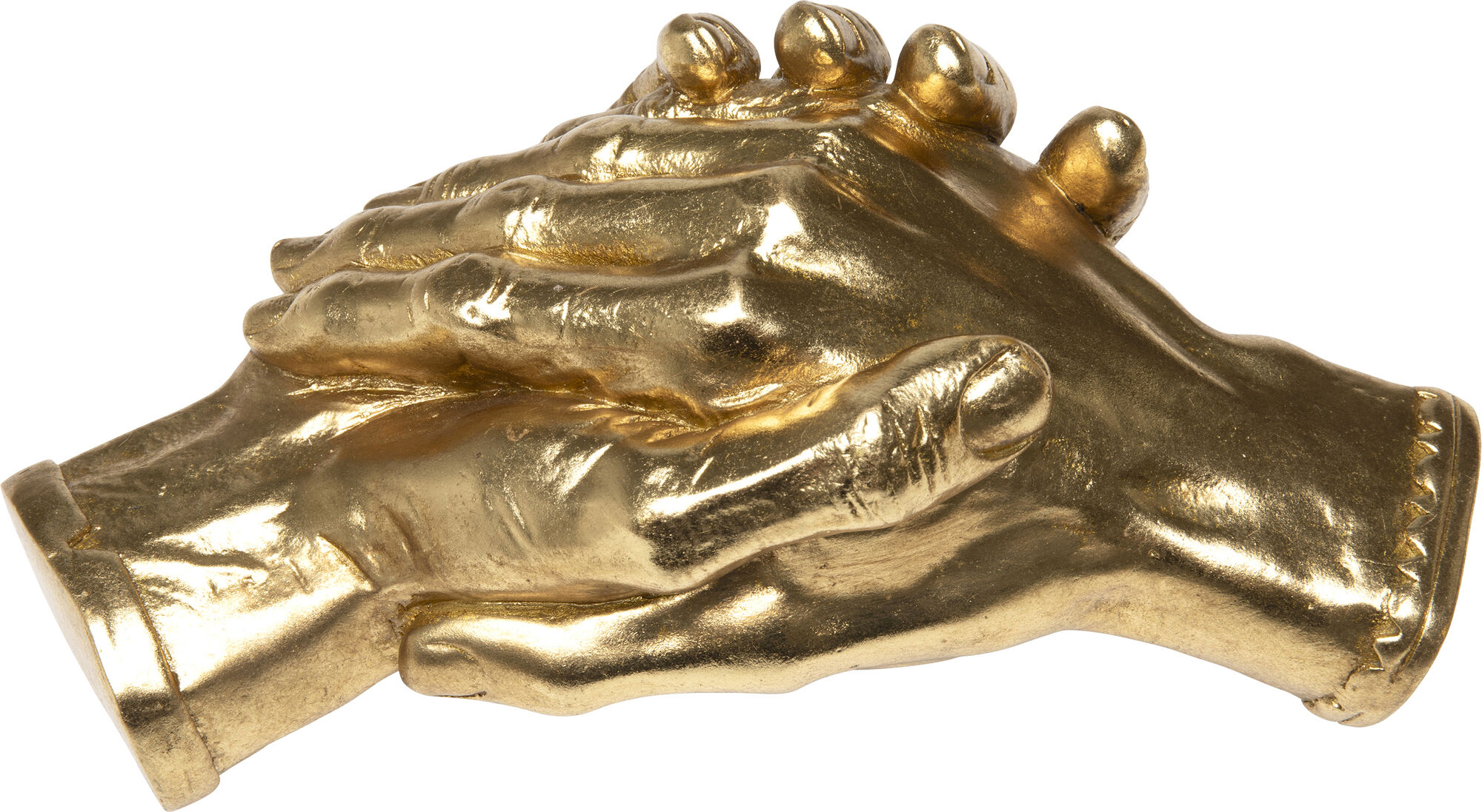 Figurka dekoracyjna Shake Hands 25 cm złota – obraz-1