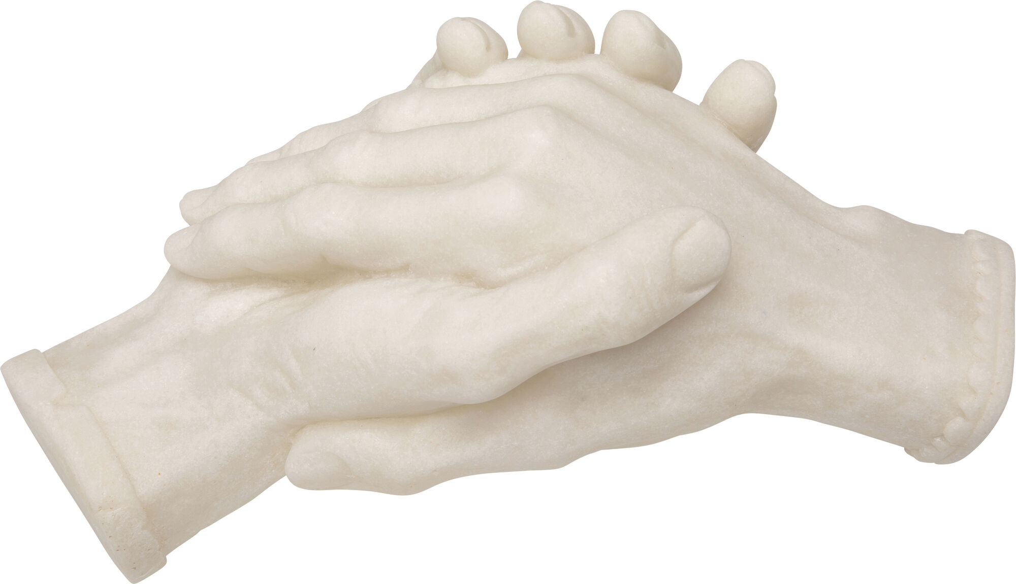 Figurka dekoracyjna Shake Hands 25 cm biała – obraz-1