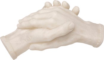 Obiect decorativ Shake Hands Alb 25 cm – imagine-1.