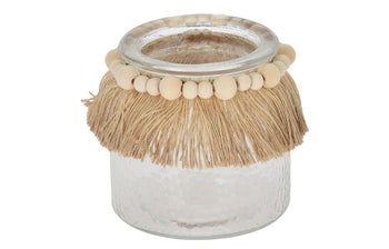 Деко буркан с ратанови детайли – изображение-1