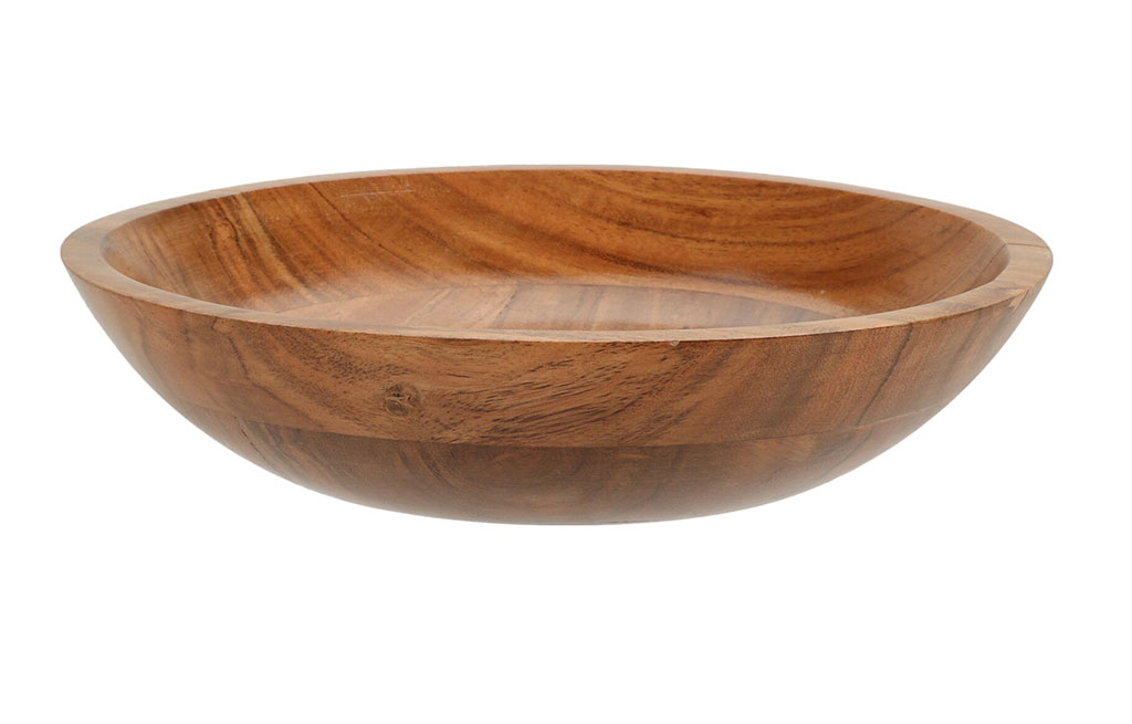 Деко дървена купа 28х7 см – изображение-1