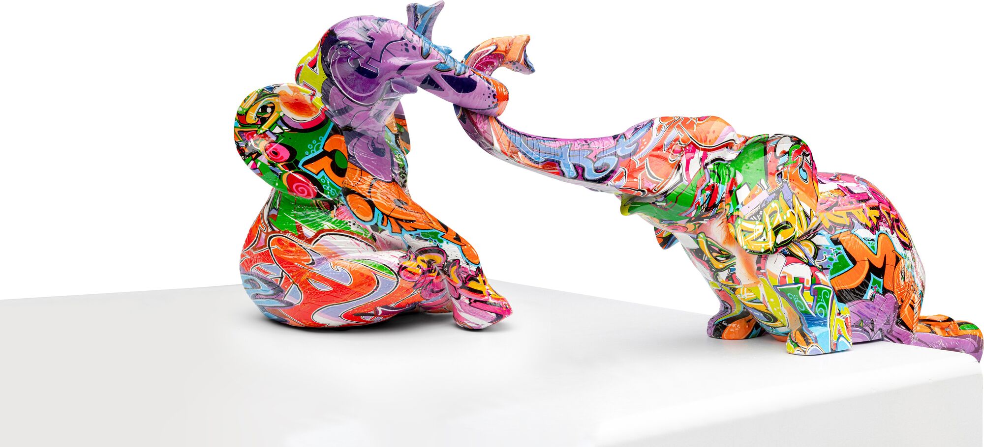 Figurka dekoracyjna Elefant Zirkus Graffiti (2-set) – obraz-1