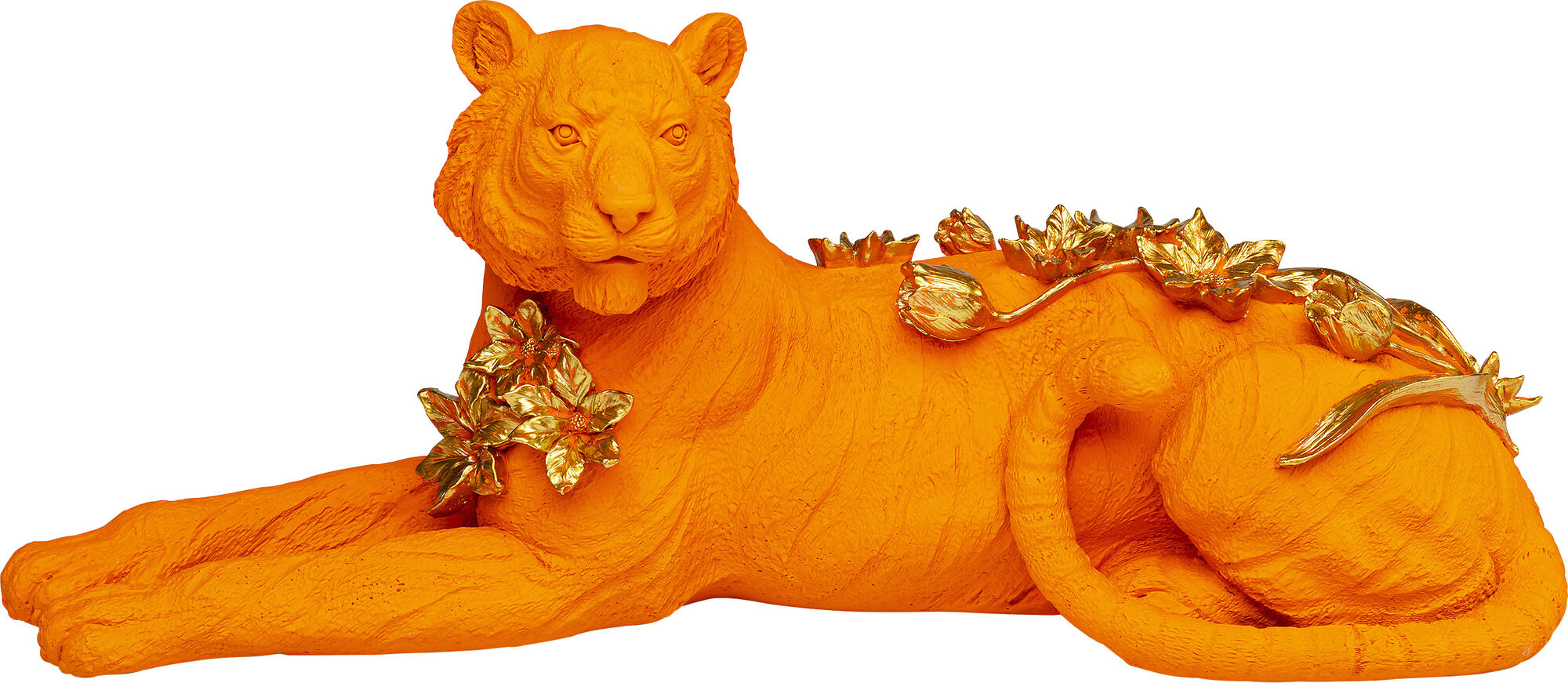 Figura Deco Flower Leopard Naranja 26cm – Imagen-1.