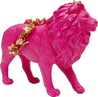Ukrasna figura Flower Lion roza 19cm – slika-1.