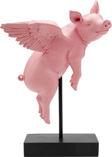 Figurka dekoracyjna Flying Pig Rose 29cm – obraz-1