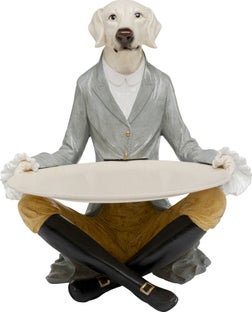Figurka dekoracyjna Gentleman Dog Tray 29cm – obraz-1