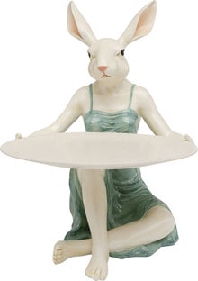 Figurka dekoracyjna Lady Rabbit Tray 29cm – obraz-1